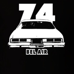 1974 Belair Rear Year Model Dark Color T Shirt