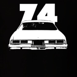 1974 Belair Rear Model Dark Color T Shirt