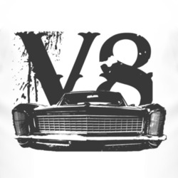 1965 BUICK RIVIERA Grill Black Graphic V8 T Shirt