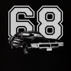 1968 Buick Riviera Side White Graphic Year T Shirt