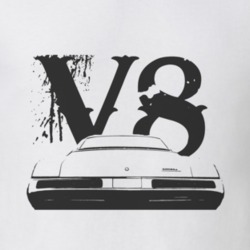 1968 BUICK Riviera Rear Black Graphic V8 T Shirt
