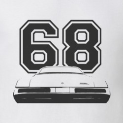 1968 BUICK Riviera Rear Black Graphic Year T Shirt