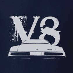 1968 BUICK Riviera Rear White Graphic V8 T Shirt