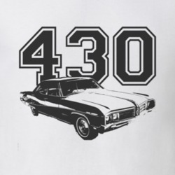 1968 BUICK WILDCAT Side Black Graphic Engine Size T Shirt