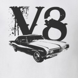 1968_BUICK WILDCAT Side Black Graphic V8 T Shirt