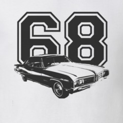 1968 BUICK WILDCAT Side Black Graphic Year T Shirt