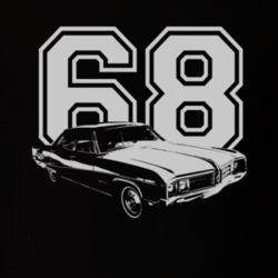 1968 BUICK WILDCAT Side White Graphic Year T Shirt