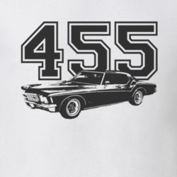 1971 BUICK  RIVIERA Side Black Graphic Engine Size T Shirt