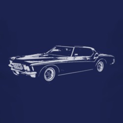 1971 BUICK RIVIERA Side White Graphic T Shirt