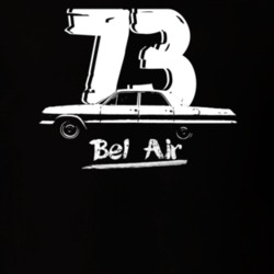 1973 Belair Side Year Model Dark Color T Shirt