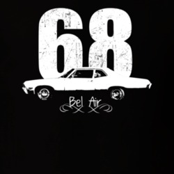 1986 Belair Side Year Model Dark Color T Shirt