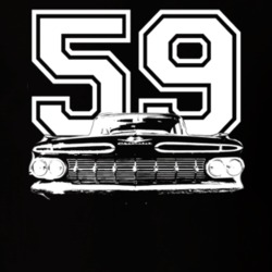 1959 Impala Grill View Year Dark Color Shirt