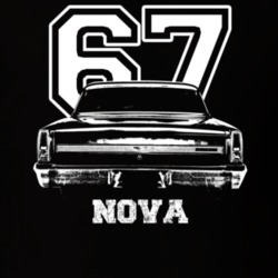 1967 Nova Rear Year Model Dark Color T Shirt
