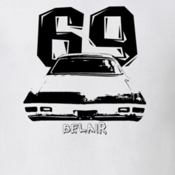 1969 Belair Rear Year Model Dark Color T Shirt