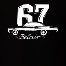 1967 Belair Side Year Model Dark Color T Shirt