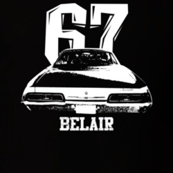 1967 Belair Rear Year Model Dark Color T Shirt