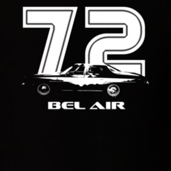 1972 Belair Side Year Model Dark Color T Shirt