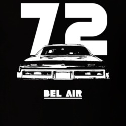 1972 Belair Rear Year Model Dark Color T Shirt