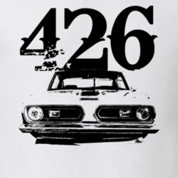 1967 Plymouth Barracuda Grill View With Engine Size Faded Look Light T