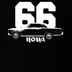 1966 Nova Side Year Model Dark Color T Shirt