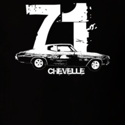 1971 Chevelle Side Model Year Dark Color T Shirt