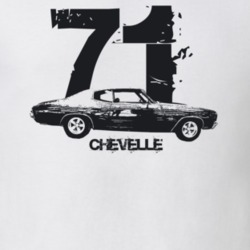 1971 Chevelle Side Year Model Light Color T Shirt