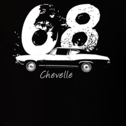 1968 Chevelle Side Year Model Dark Color T Shirt