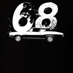 1968 Chevelle Side Year Dark Color T Shirt
