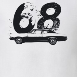 1968 Chevelle Side Year Light Color T Shirt