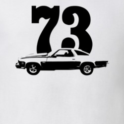 1973 Chevelle Side Year Light Color T Shirt