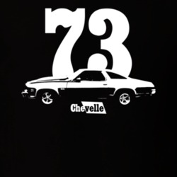 1973 Chevelle Side Year Model Dark Color T Shirt