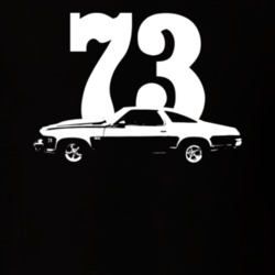 1973 Chevelle Side Year Dark Color T Shirt