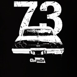 1973 Chevelle Rear Year Model Dark Color T Shirt