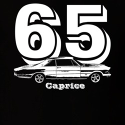 1965 Caprice Side Model Year Dark Color T Shirt