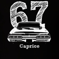 1967 Caprice Rear Year Model Dark Color T Shirt