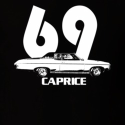 1969 Caprice Side Year Model Dark Color T Shirt