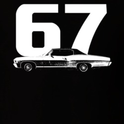 1967 Caprice Side Year Model Dark Color T Shirt