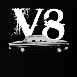 1964 MERCURY COMET Side White Graphic V8 T Shirt