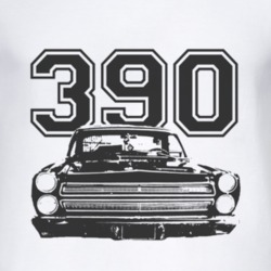 1966_MERCURY COMET Grill Black Graphic Engine Size T Shirt