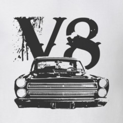 1966 MERCURY COMET Grill Black Graphic V8 T Shirt