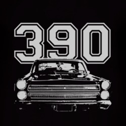 1966_MERCURY COMET Grill White Graphic Engine Size T Shirt