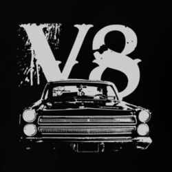 1966 MERCURY COMET Grill White Graphic V8 T Shirt