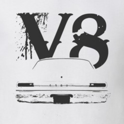 1966 MERCURY COMET Rear Black Graphic V8 T Shirt