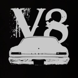 1966 MERCURY COMET Rear White Graphic V8 T Shirt