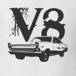1966 MERCURY COMET Side Black Graphic V8 T Shirt