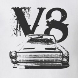 1966 Mercury Cyclone Grill Black Graphic V8 T Shirt