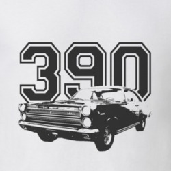 1966 Mercury Cyclone Side Black Graphic Engine Size T Shirt