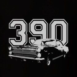 1966 Mercury Cyclone Side White Graphic Engine Size T Shirt
