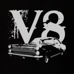 1966 Mercury Cyclone Side White Graphic V8 T Shirt