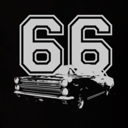 1966 Mercury Cyclone Side White Graphic Year T Shirt